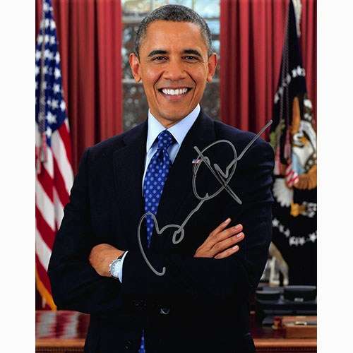 Barack Obama President of the U.S. Autographed Photo - Nice!