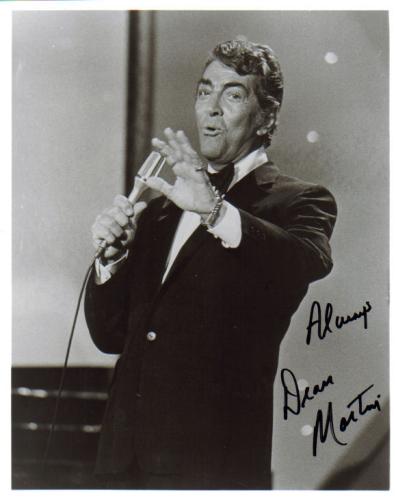 Dean Martin (1917-1995) Awesome & Uncommon Autographed On-Stage Photo!
