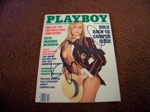 Pamela Anderson Super Hottt Autographed 'Playboy' Magazine!