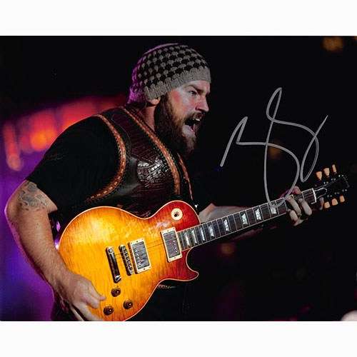 Zac Brown Awesome On-Stage Autographed Photo!