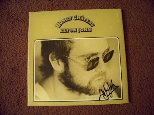 Elton John Autographed 'Honky Chateau' Vintage (1972) Album with LP!