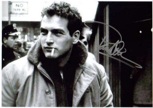Paul Newman Young & Vintage Autographed Photo!