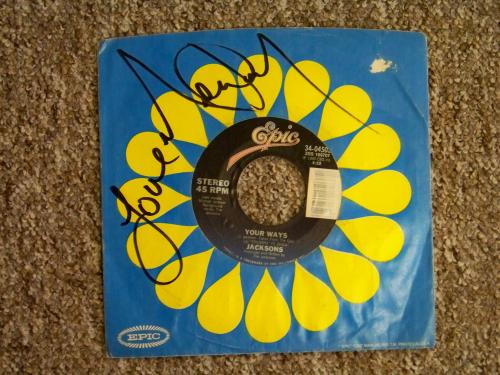 Michael Jackson Autographed 45 Record Sleeve (45 Included)!