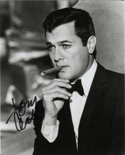 Tony Curtis Vintage & Very Handsome Autographed Photo - Wow!