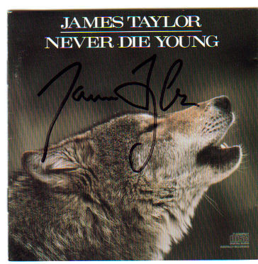 James Taylor 'Never Die Young' Signed CD Insert (CD Included)