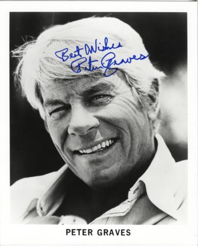 Peter Graves (1926-2010) 'Mission Impossible' Autographed Photo!