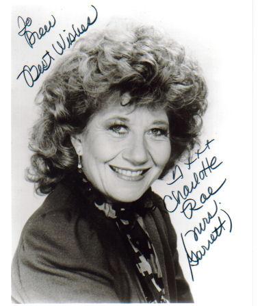 Charlotte Rae Autographed 5x7 Photo (Inscribed to Drew)