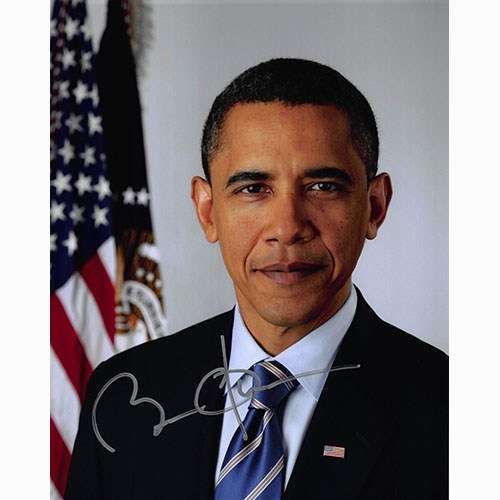 Barack Obama as President Awesome Autographed Photo!