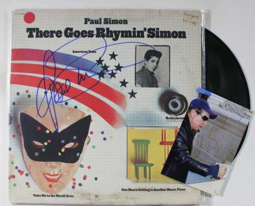 Paul Simon 'There Goes Rhymin' Simon' Vintage Autographed Album with LP!