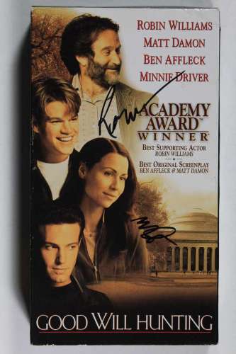 Robin Williams & Minnie Driver Autographed 'Good Will Hunting' VHS Cover w/Video