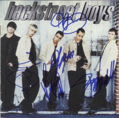 'Backstreet Boys' Vintage Signed Cd Insert With Cd Included - Uncommon!