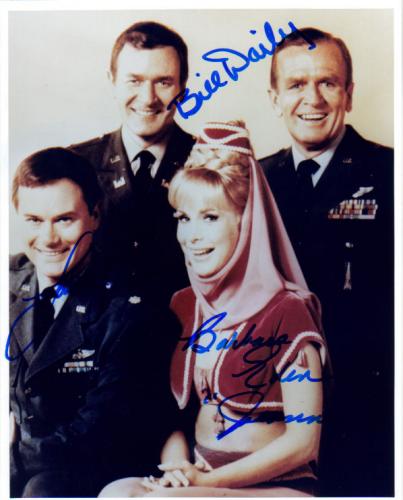 'I Dream Of Jeannie' Vintage Signed Cast Photo By Hagman, Eden & Daily - Great!