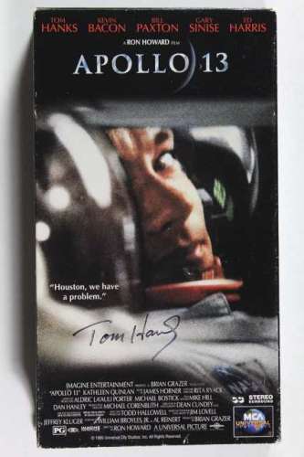 Tom Hanks 'Apollo 13' Autographed VHS Movie Cover with Video!