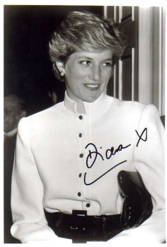 Princess Diana (1961-1997) Extremely Rare Autographed Photo - Wow!
