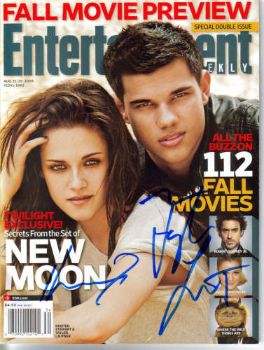 'Entertainment' Magazine Autographed by 'Twilight' Cast Stewart & Lautner - Cool