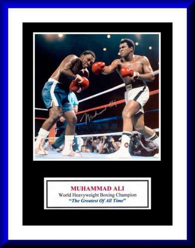 Muhammad Ali Autographed Matted Ensemble - Cool!