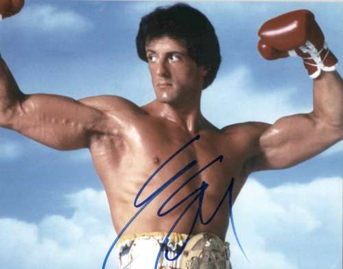 Sylvester Stallone 'Rocky' Awesome 10x8 Signed Photo!
