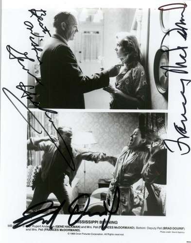 Gene Hackman & Frances McDormand 'Mississippi Burning' Autographed Photo!