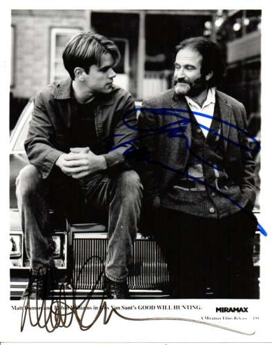 Robin Williams & Matt Damon 'Good Will Hunting' Uncommon Autographed Photo!