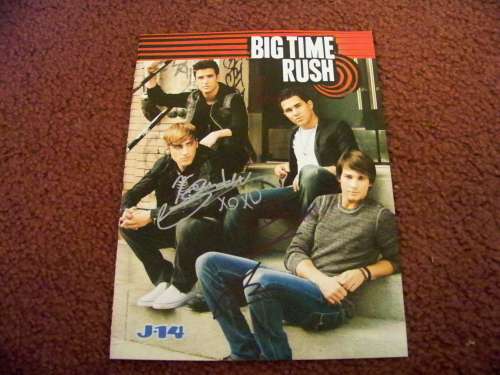 'Big Time Rush' Autographed Color Magazine Photo!
