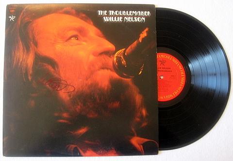 Willie Nelson Signed 'The Troublemaker' Album From 1976!