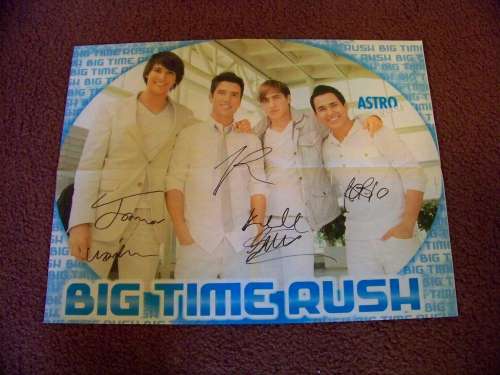 Big Time Rush Autographed 16x20 Poster - Signed By All!