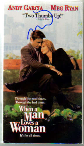 Meg Ryan Autographed 'When a Man Loves a Woman' VHS Movie!