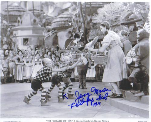 Jerry Maren 'Wizard of Oz' 8.5x11 Autographed Vintage Photo!