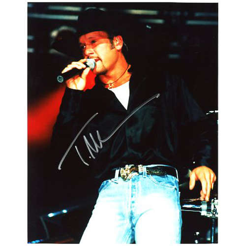 Tim McGraw Super Cool On-Stage Autographed Photo - Nice!
