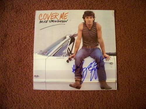 Bruce Springsteen Vintage (1984) 'Cover Me' Autographed Album Cover!