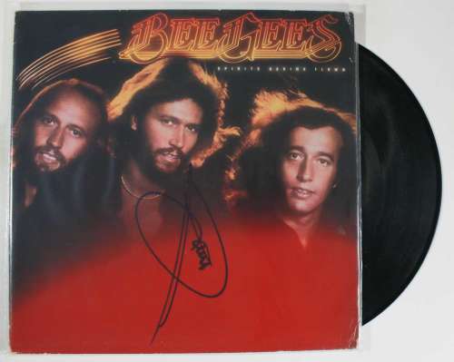Barry Gibb Autographed 'Bee Gees' Album with LP!