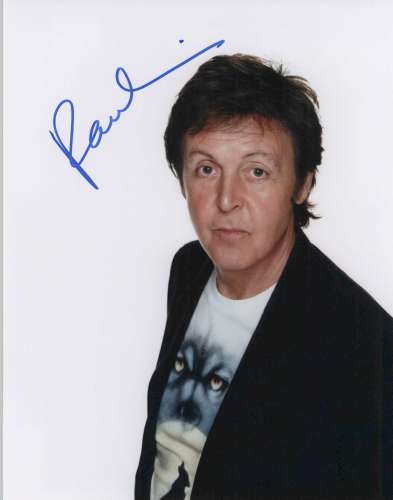 Paul McCartney Awesome Autographed Photo - Cool!