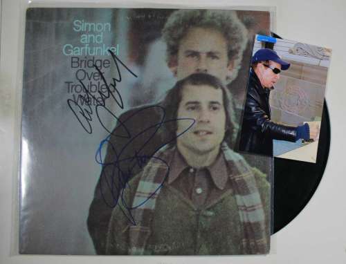 Simon & Garfunkel VERY RARE Autographed Record Album Cover with LP - COA!