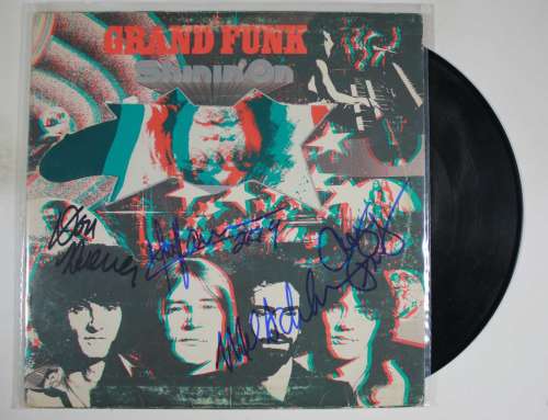 Grand Funk Railroad Awesome Autographed 'Shinin On' Album Cover with LP!