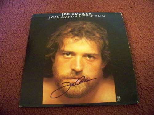 Joe Cocker 'I Can Stand a Little Rain' (1974) Autographed Album with LP!