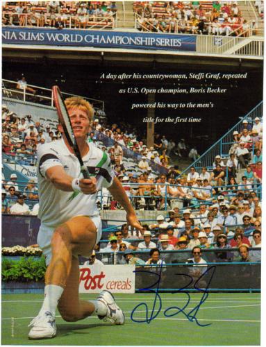 Boris Becker Tennis Legend Signed 8.5X11 Magazine Page!