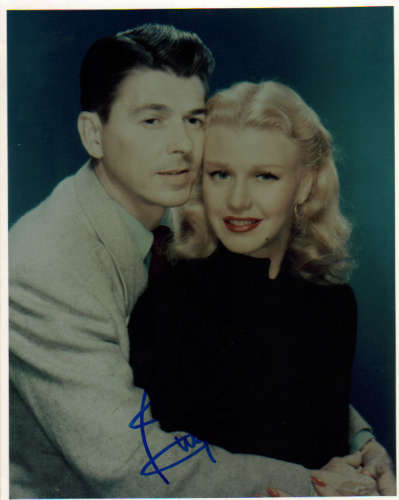Ginger Rogers (1911-1995) Vintage Autographed Pose with Ronald Reagan - Rare!