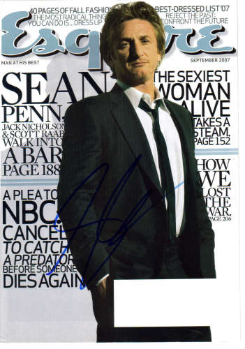 Sean Penn Autographed 'Esquire' Magazine Cover - Way Cool!