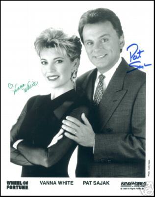'Wheel Of Fortune' Photo Signed By Vanna & Sajak!