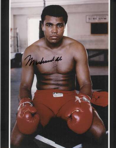 Muhammad Ali Super Closeup Autographed Photo - Nice!