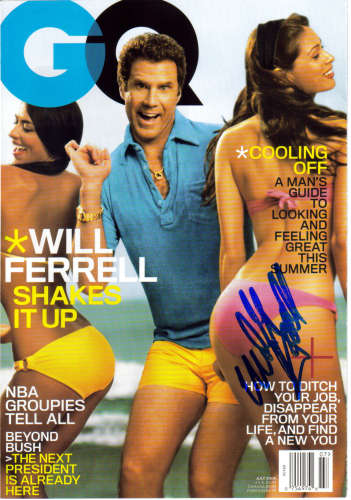 Will Ferrell Autographed 'GQ' Magazine Cover!