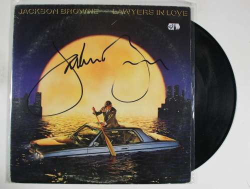Jackson Browne Vintage Autographed 'Lawyers in Love' Album Cover with LP!