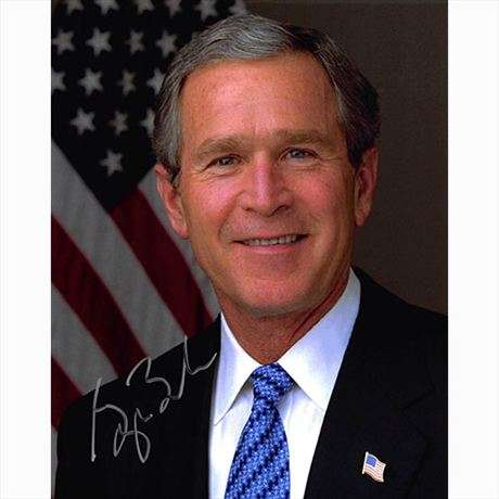 U.S. President George Bush Awesome Autographed Photo!